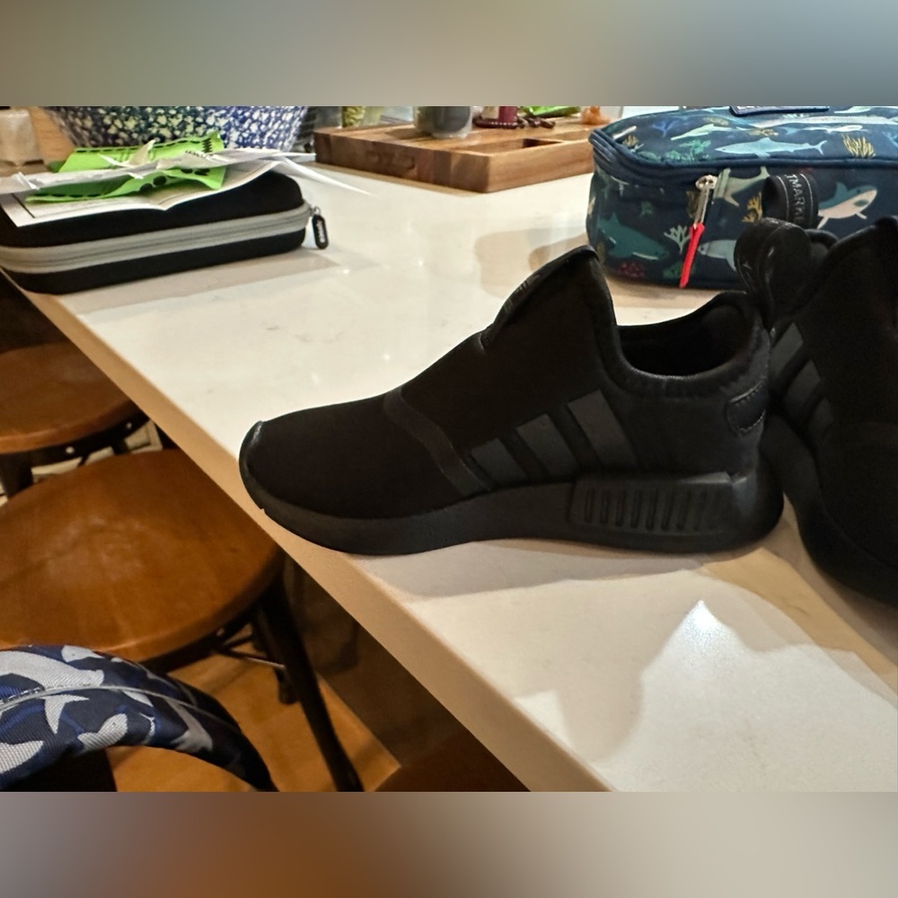 boys adidas ortholite black sneakers size US 11.5